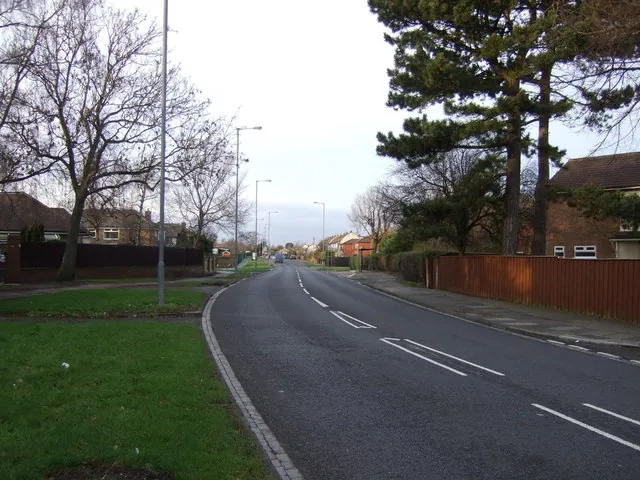 Fairfield Road, a residential road in Fairfield, Stockton-on-Tees